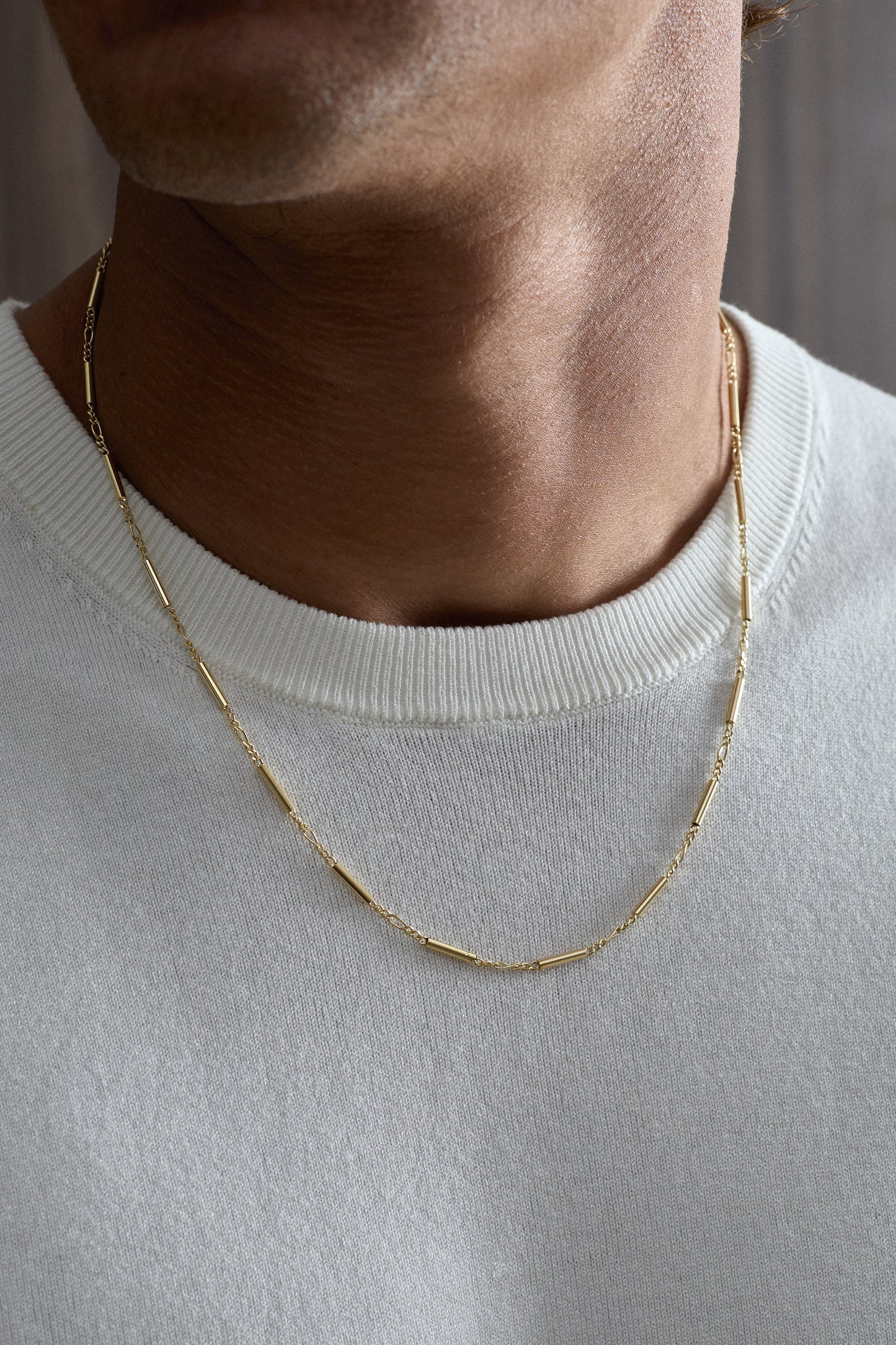 TUBE LINK CHAIN NECKLACE